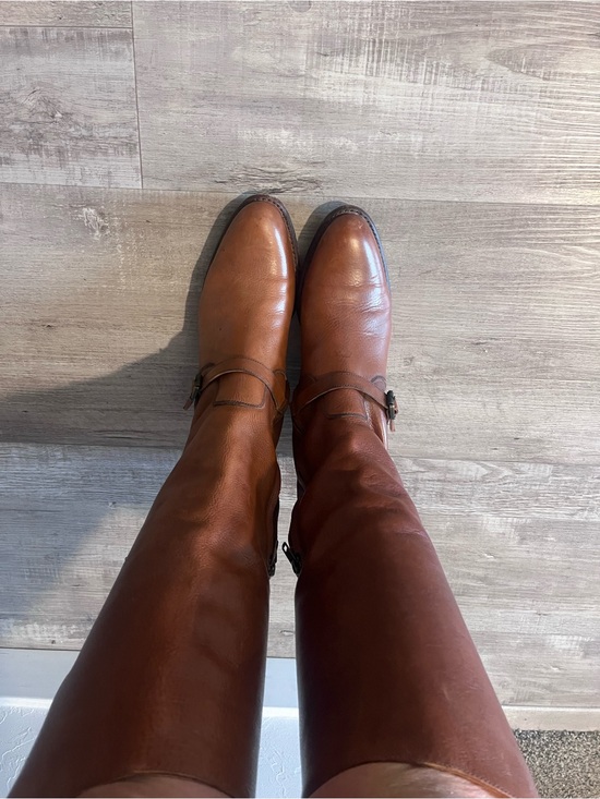 Frye Shoes - Vintage FRYE Dorado Tall Riding Boots Brown Leather Size 9 Made in Spain